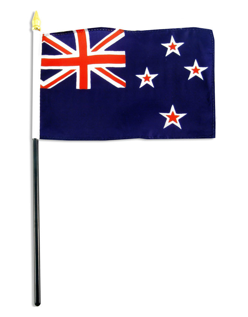 Stick Flag 4"x6" - New Zealand