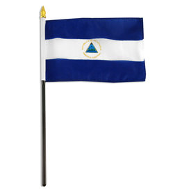 Stick Flag 4"x6" - Nicaragua