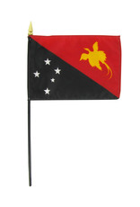 Stick Flag 4"x6" - Papua New Guinea