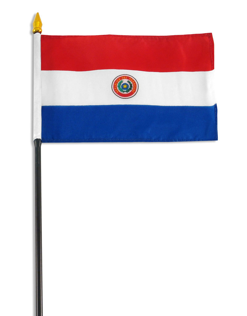 Stick Flag 4"x6" - Paraguay