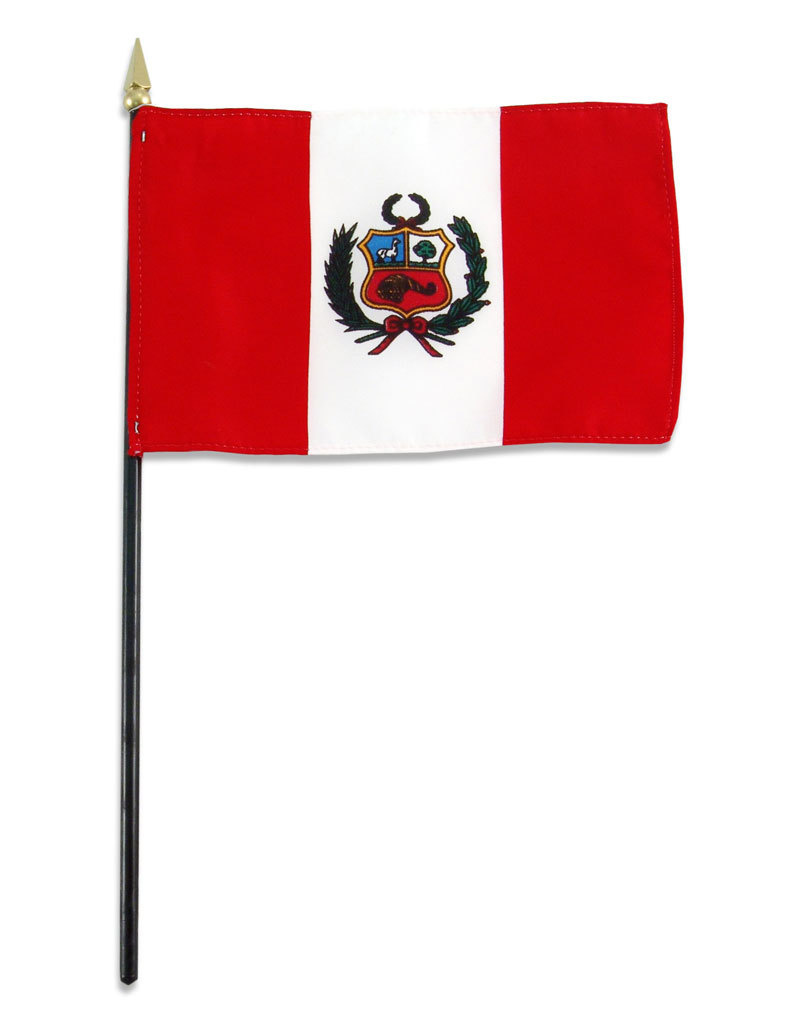 Stick Flag 4"x6" - Peru