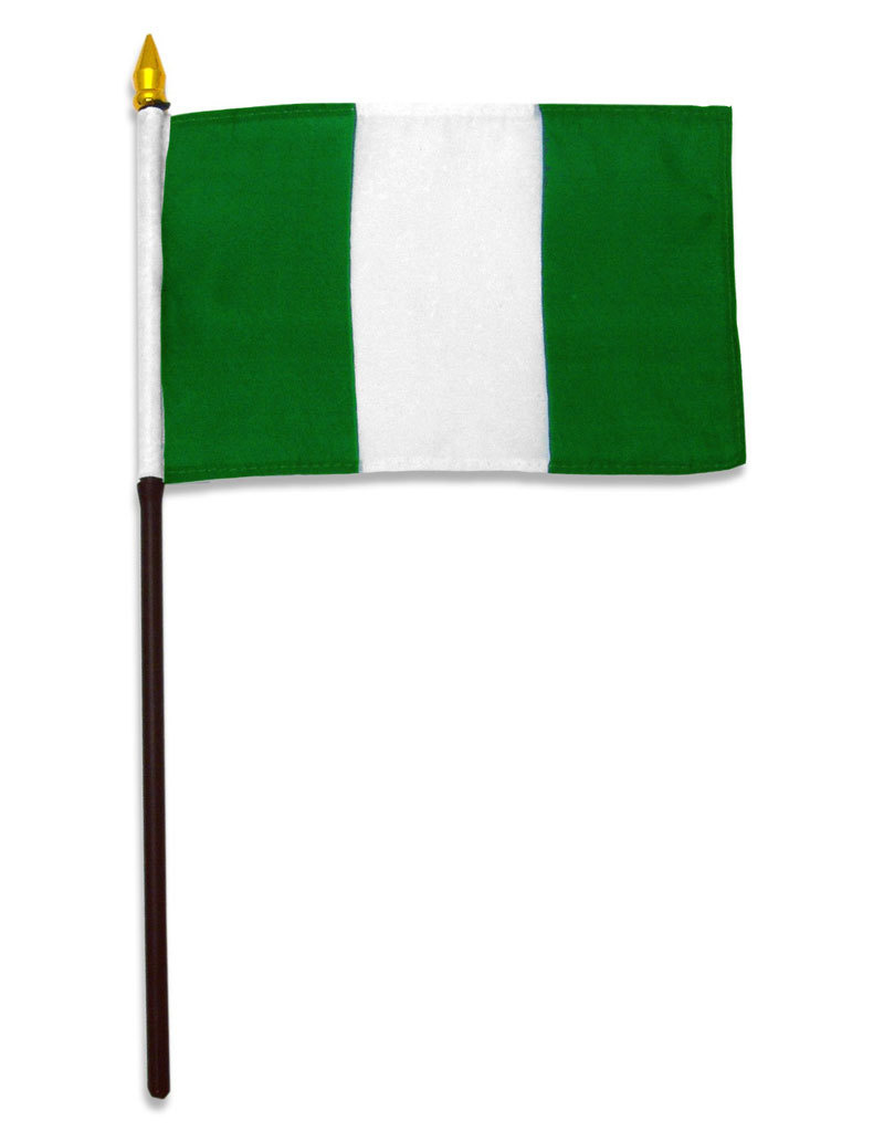 Stick Flag 4"x6" - Nigeria