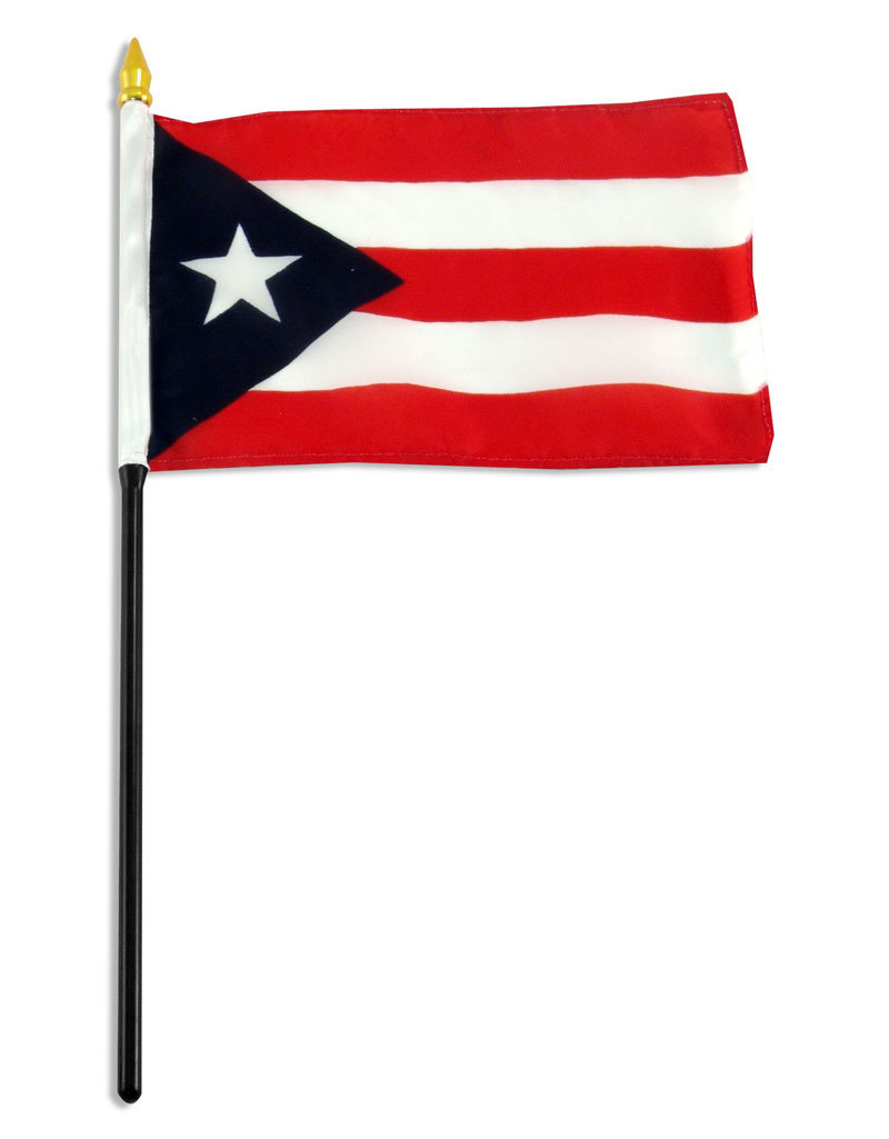 Stick Flag 4"x6" - Puerto Rico