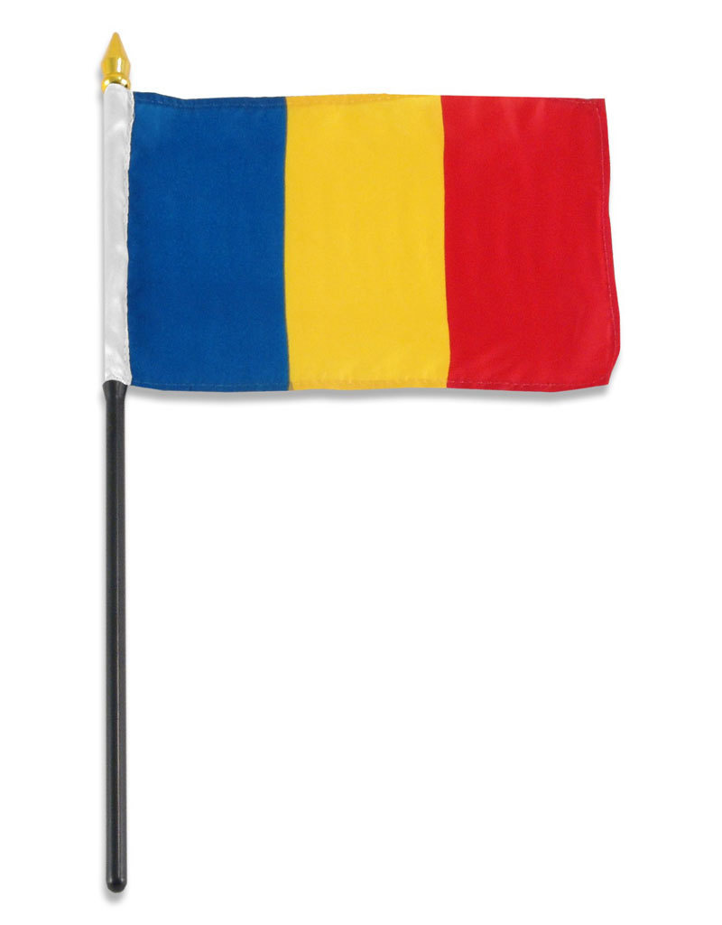 Stick Flag 4"x6" - Romania