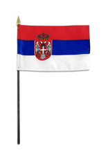 Stick Flag 4"x6" - Serbia