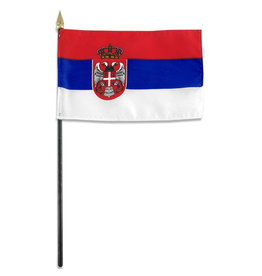 Stick Flag 4"x6" - Serbia