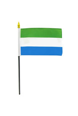 Stick Flag 4"x6" - Sierra Leone
