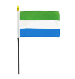 Stick Flag 4"x6" - Sierra Leone