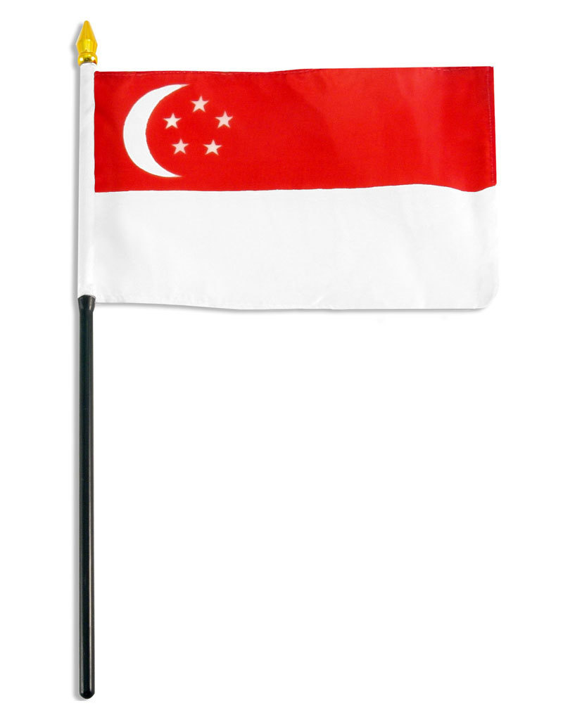 Stick Flag 4"x6" - Singapore