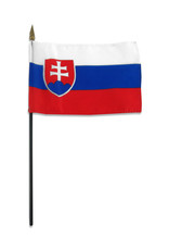 Stick Flag 4"x6" - Slovakia