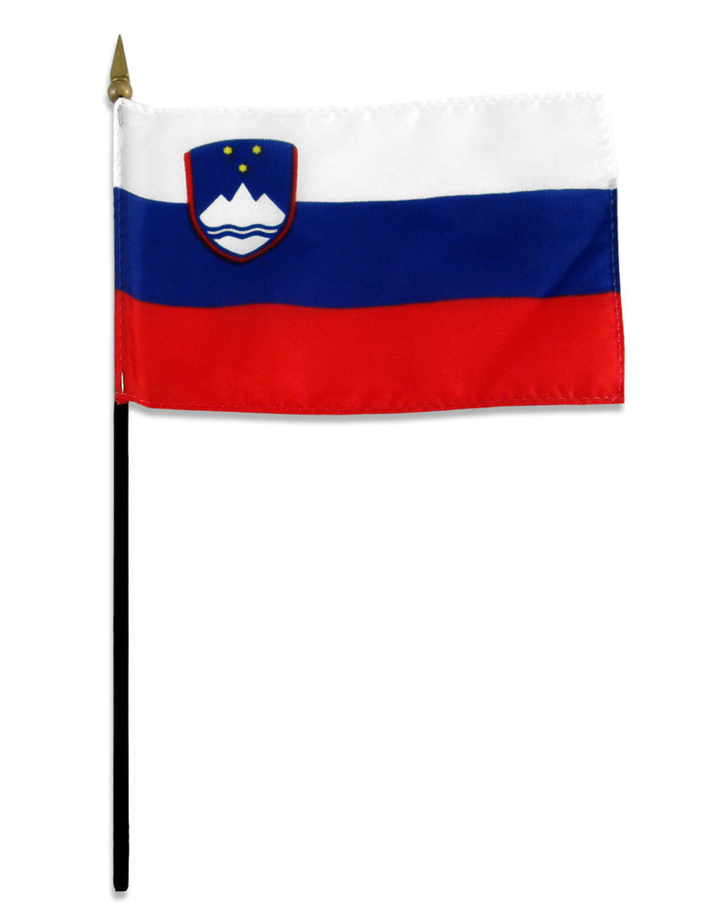 Stick Flag 4"x6" - Slovenia