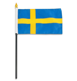 Stick Flag 4"x6" - Sweden