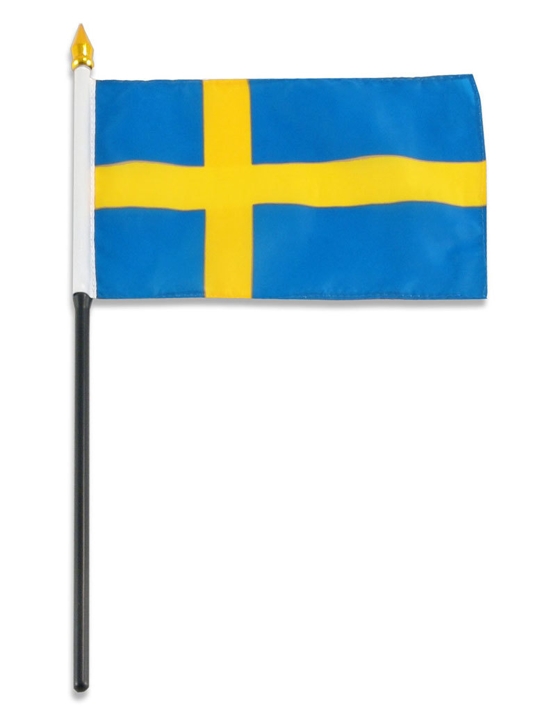 Stick Flag 4"x6" - Sweden