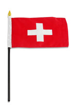 Stick Flag 4"x6" - Switzerland