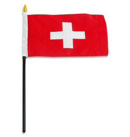 Stick Flag 4"x6" - Switzerland