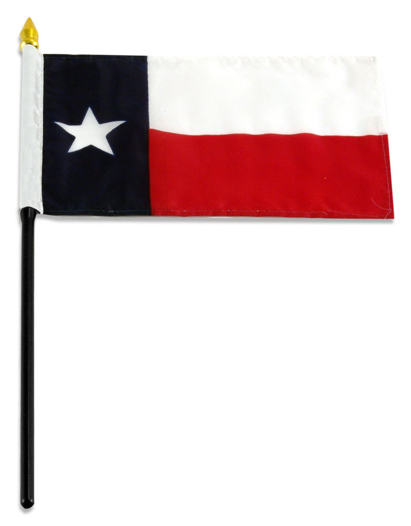 Popcorn Tree Stick Flag 4"x6" - Texas