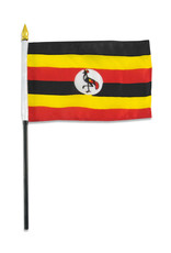 Stick Flag 4"x6" - Uganda