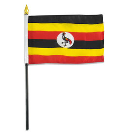Stick Flag 4"x6" - Uganda