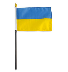 Stick Flag 4"x6" - Ukraine