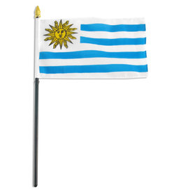 Stick Flag 4"x6" - Uruguay