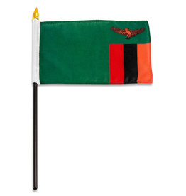 Stick Flag 4"x6" - Zambia