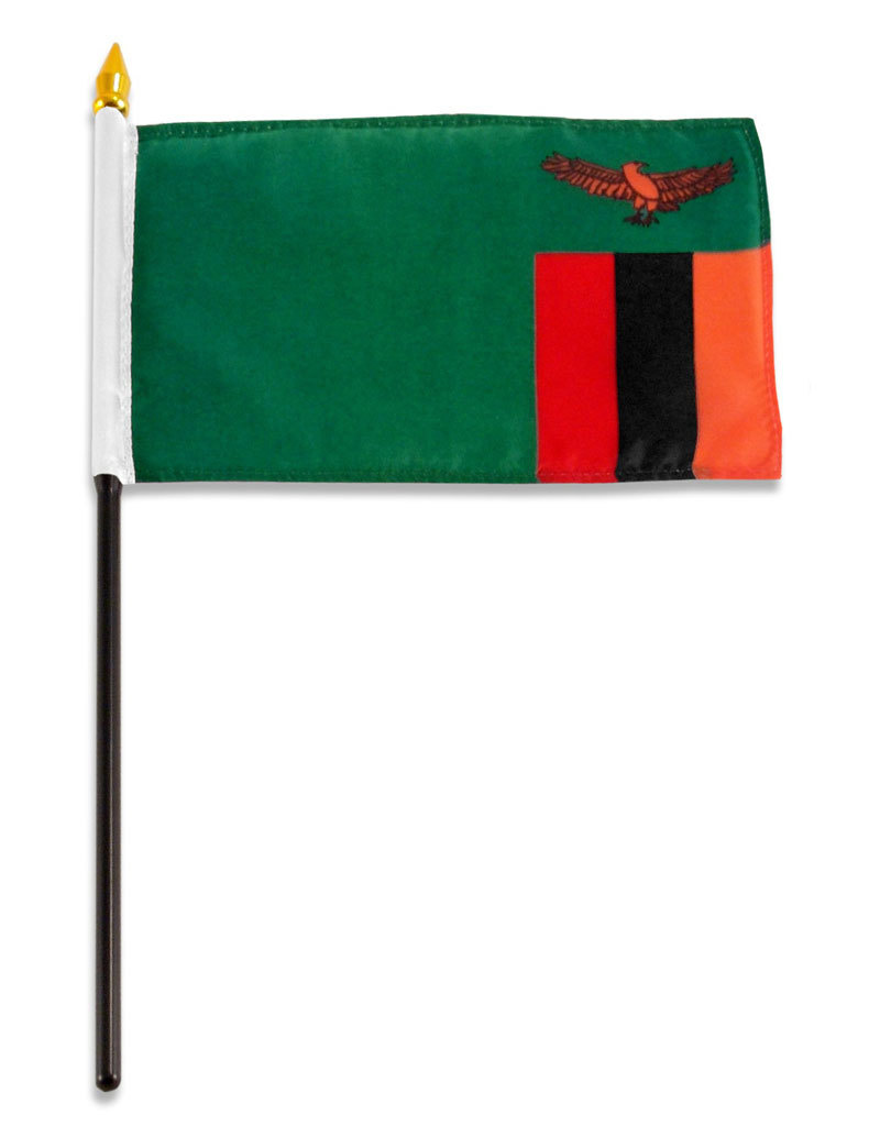 Stick Flag 4"x6" - Zambia