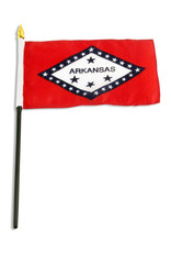 Stick Flag 4"x6" - Arkansas