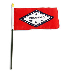 Stick Flag 4"x6" - Arkansas