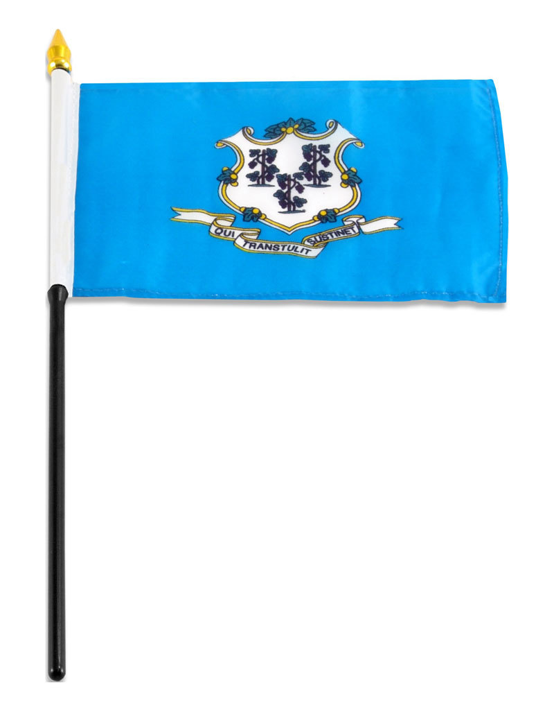 Stick Flag 4"x6" - Connecticut