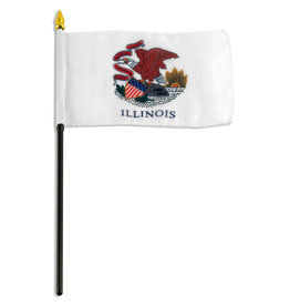 Stick Flag 4"x6" - Illinois