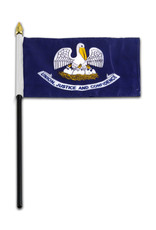 Stick Flag 4"x6" - Louisiana