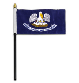 Stick Flag 4"x6" - Louisiana