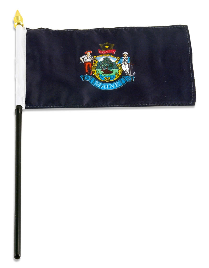 Stick Flag 4"x6" - Maine