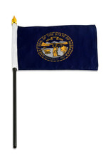 Stick Flag 4"x6" - Nebraska