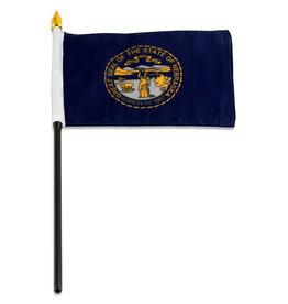Stick Flag 4"x6" - Nebraska
