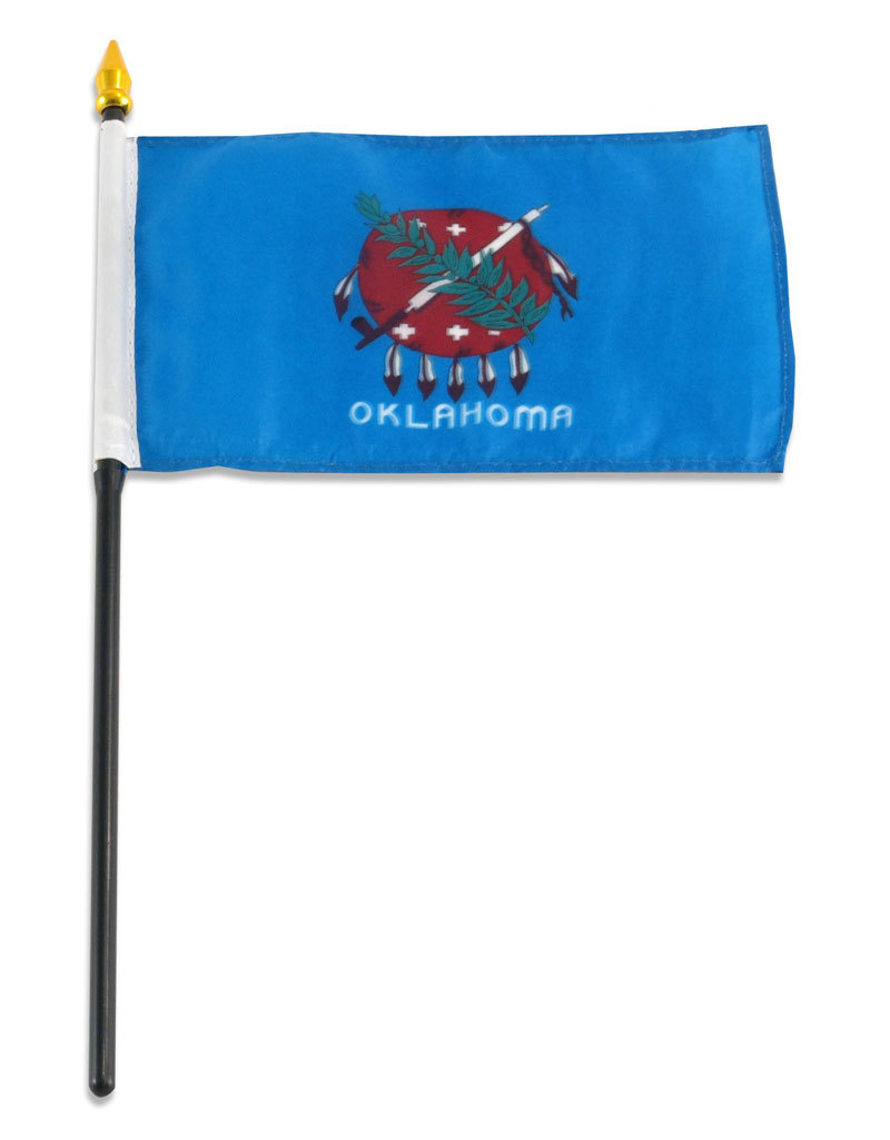 Stick Flag 4"x6" - Oklahoma