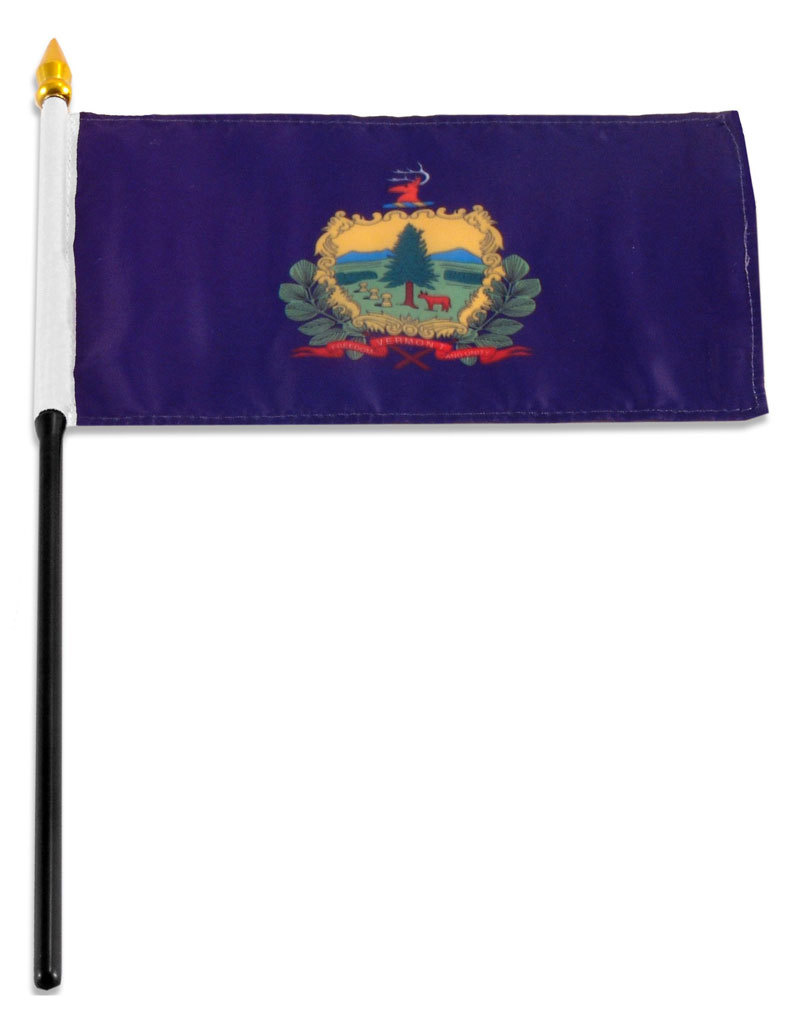 Stick Flag 4"x6" - Vermont