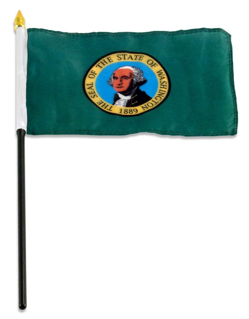 Stick Flag 4"x6" - Washington