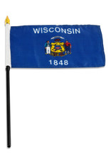 Stick Flag 4"x6" - Wisconsin
