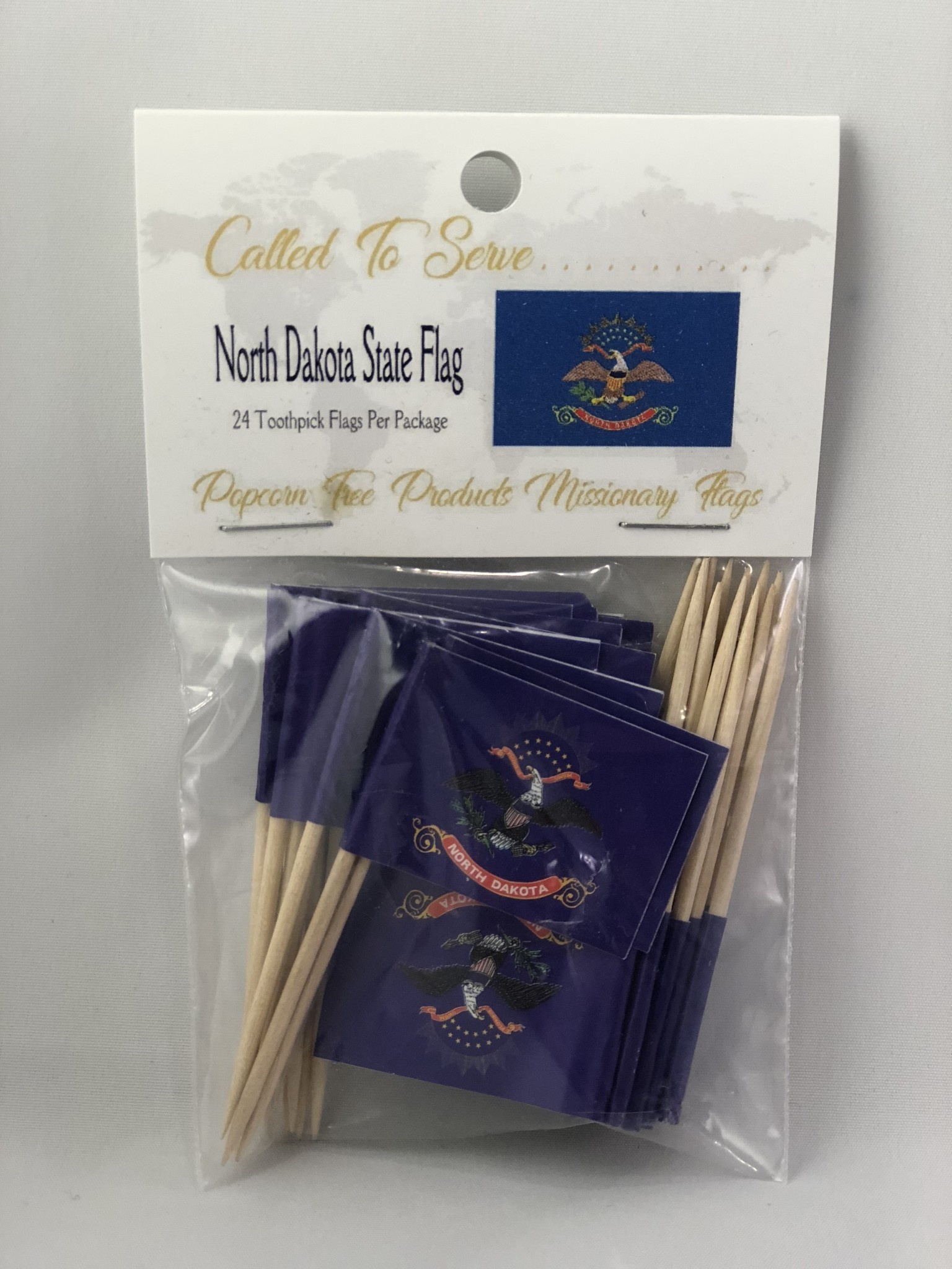 Toothpick Flags - North Dakota