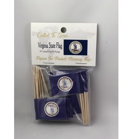 Toothpick Flags - Virginia
