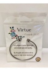 YW Value Cubic Zicornia Open Cuff Bracelet - Virtue
