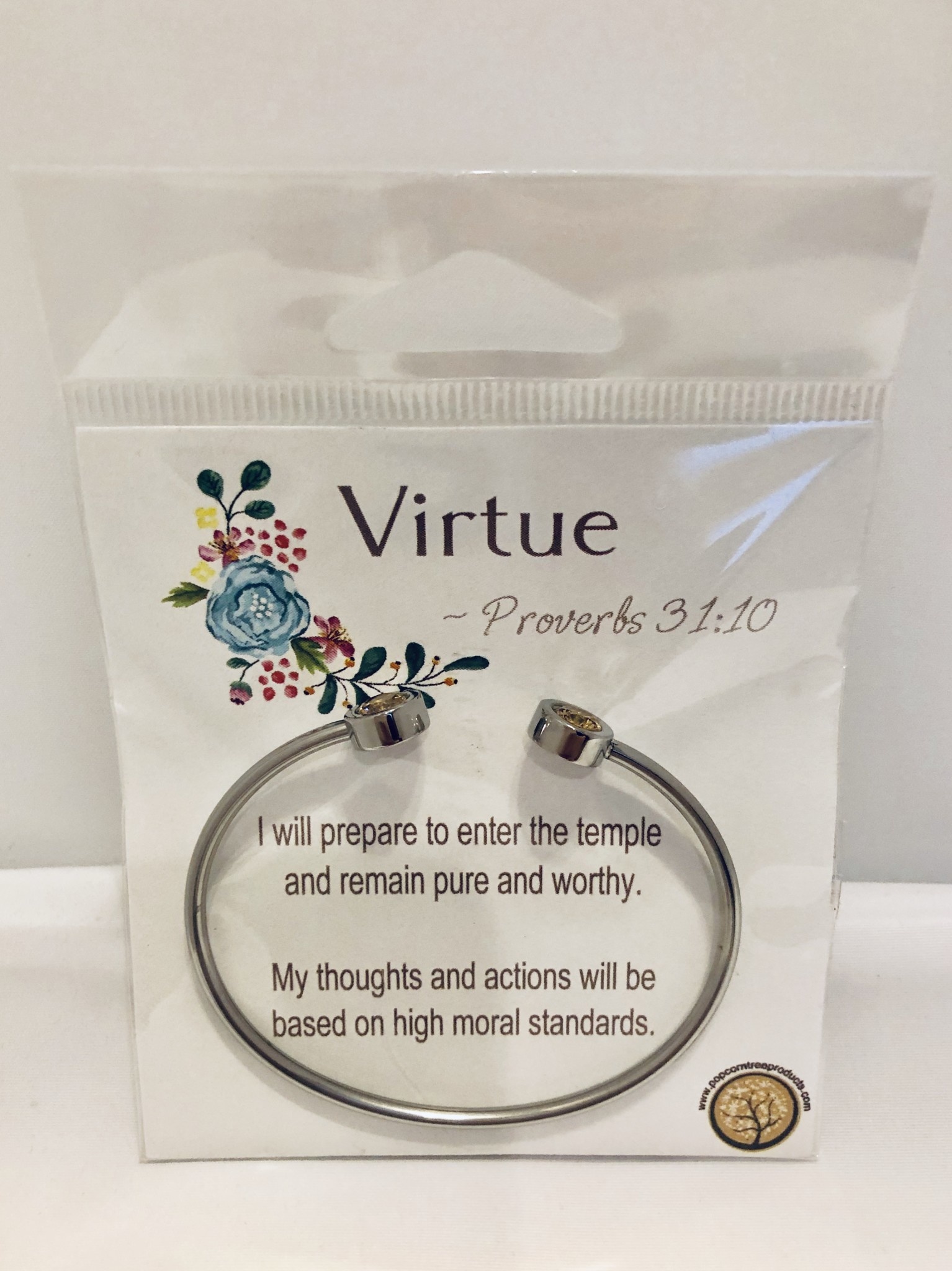 YW Value Cubic Zicornia Open Cuff Bracelet - Virtue