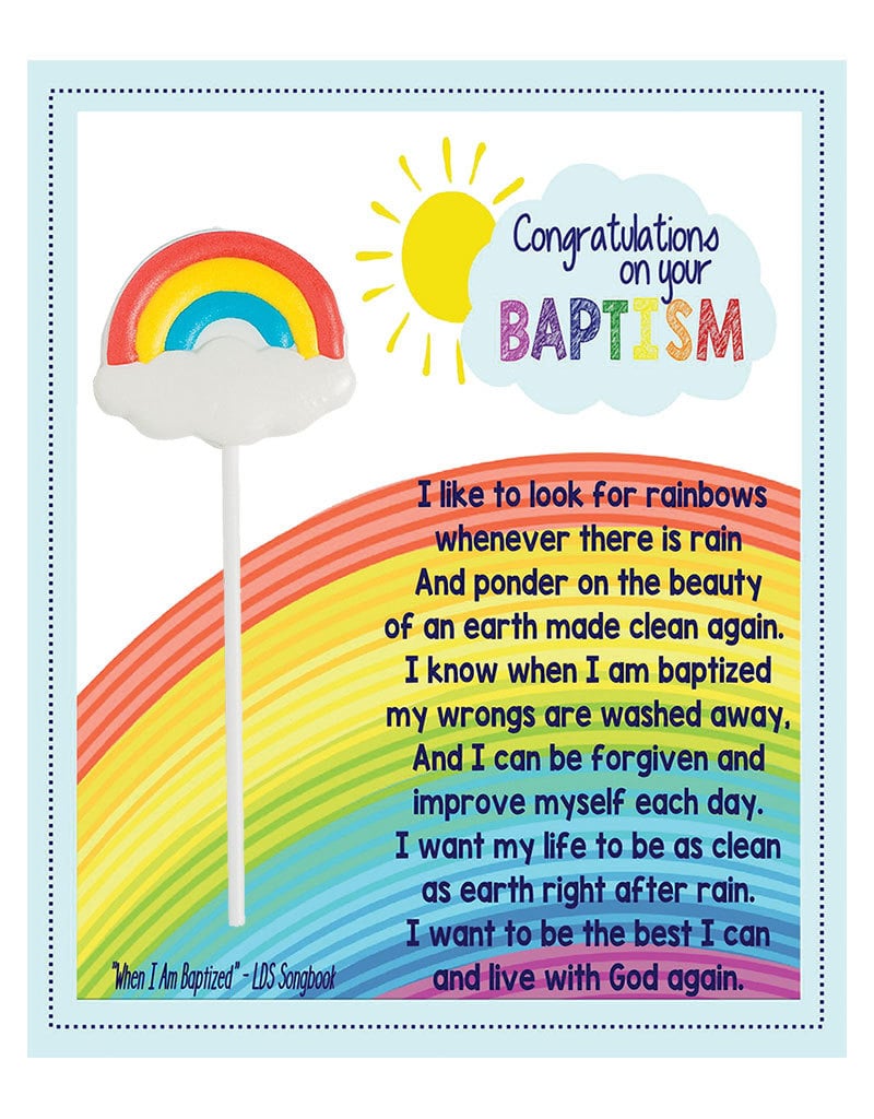 Congratulations on Your Baptism Card & Sucker - Discontinued