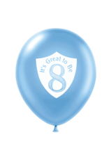 Great to Be 8 Balloon Blue Pearl