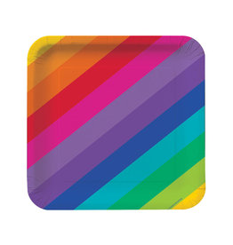 Creative Converting Rainbow - Plates, 7" Square