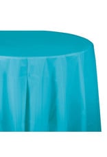 Creative Converting Bermuda Blue - Tablecover, 82" Rnd Plastic