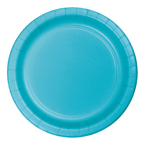 Creative Converting Bermuda Blue - Plates, 9" Round Paper 24ct