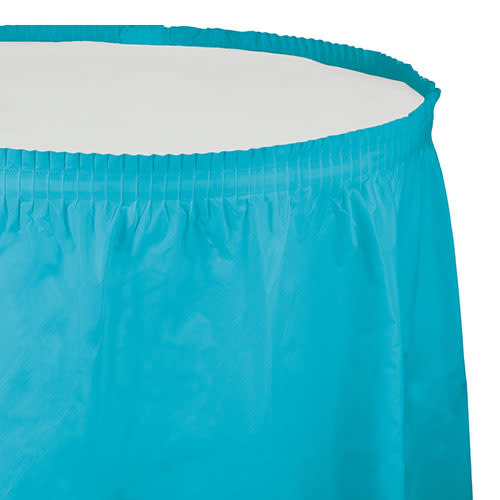 Creative Converting Bermuda Blue - Tableskirt, 14' Plastic