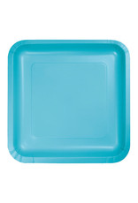 Creative Converting Bermuda Blue - Plates, 9" Square 18ct